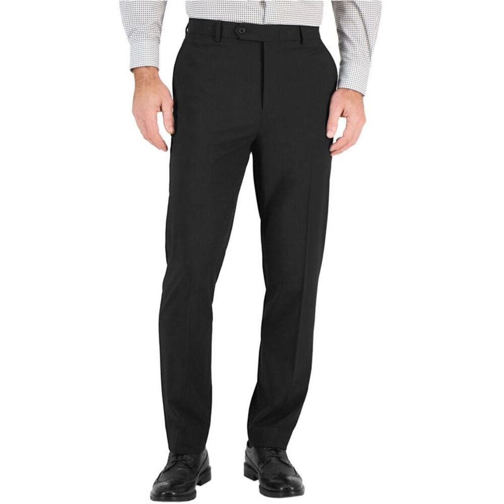 Vince Camuto Mens Dress Pants 32 x 32 Black Slim Stretch Wrinkle Resistant